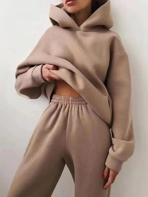 Laura | Conjunto Chándal Mujer con Capucha Sudadera y Pantalón