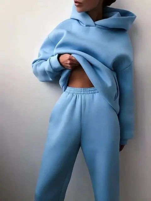 Laura | Conjunto Chándal Mujer con Capucha Sudadera y Pantalón