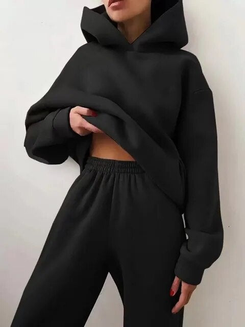 Laura | Conjunto Chándal Mujer con Capucha Sudadera y Pantalón