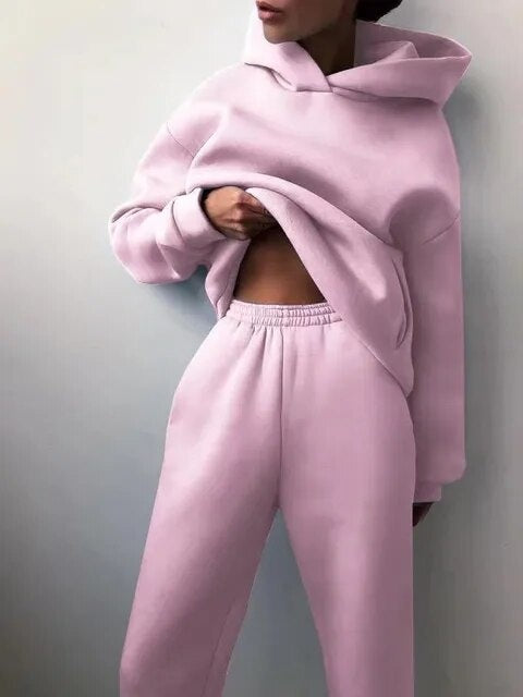 Laura | Conjunto Chándal Mujer con Capucha Sudadera y Pantalón