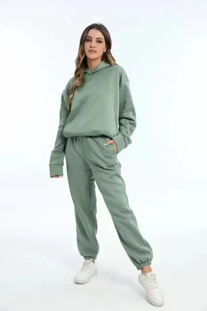 Laura | Conjunto Chándal Mujer con Capucha Sudadera y Pantalón