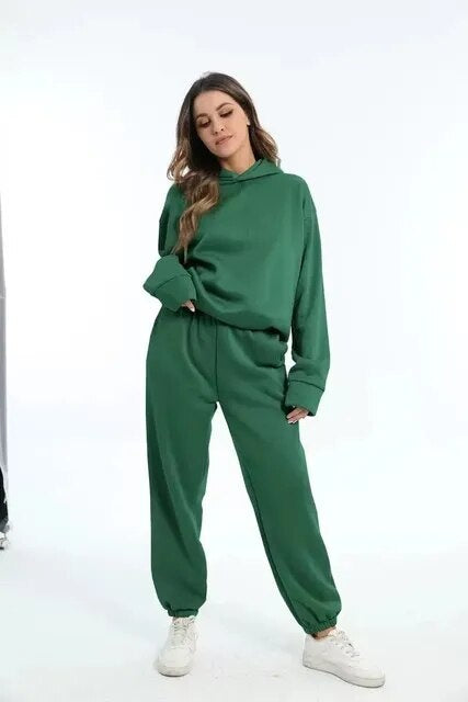 Laura | Conjunto Chándal Mujer con Capucha Sudadera y Pantalón