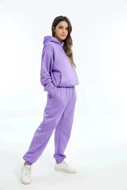 Laura | Conjunto Chándal Mujer con Capucha Sudadera y Pantalón