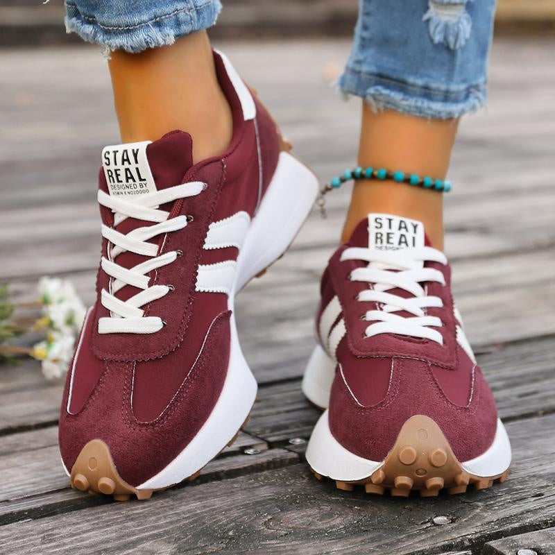 Laura | Zapatillas Running Casual Mujer Estilo Retro Suela Chunky