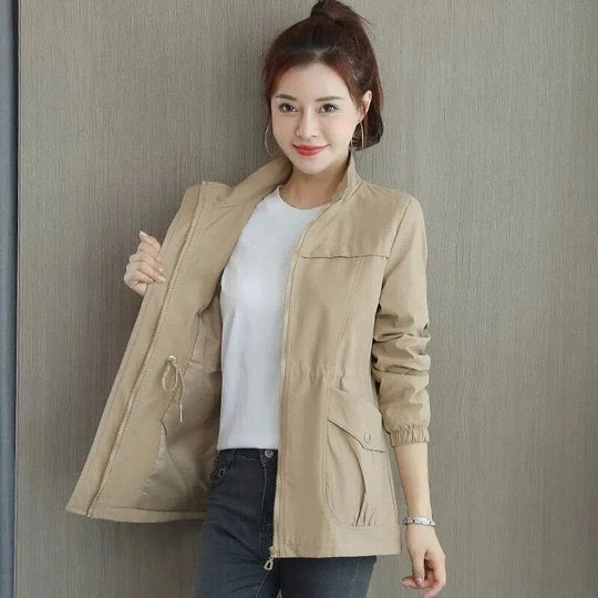 Leila | Chubasquero Impermeable Ligero Mujer Cintura Ajustable