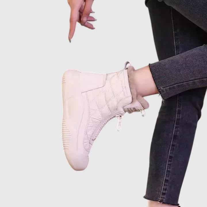 Leire | Botas Impermeables Mujer con Forro Interior Planas Cierre Frontal