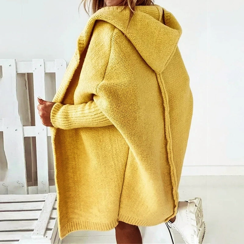 Leire | Jersey de Punto Oversize Mujer con Capucha