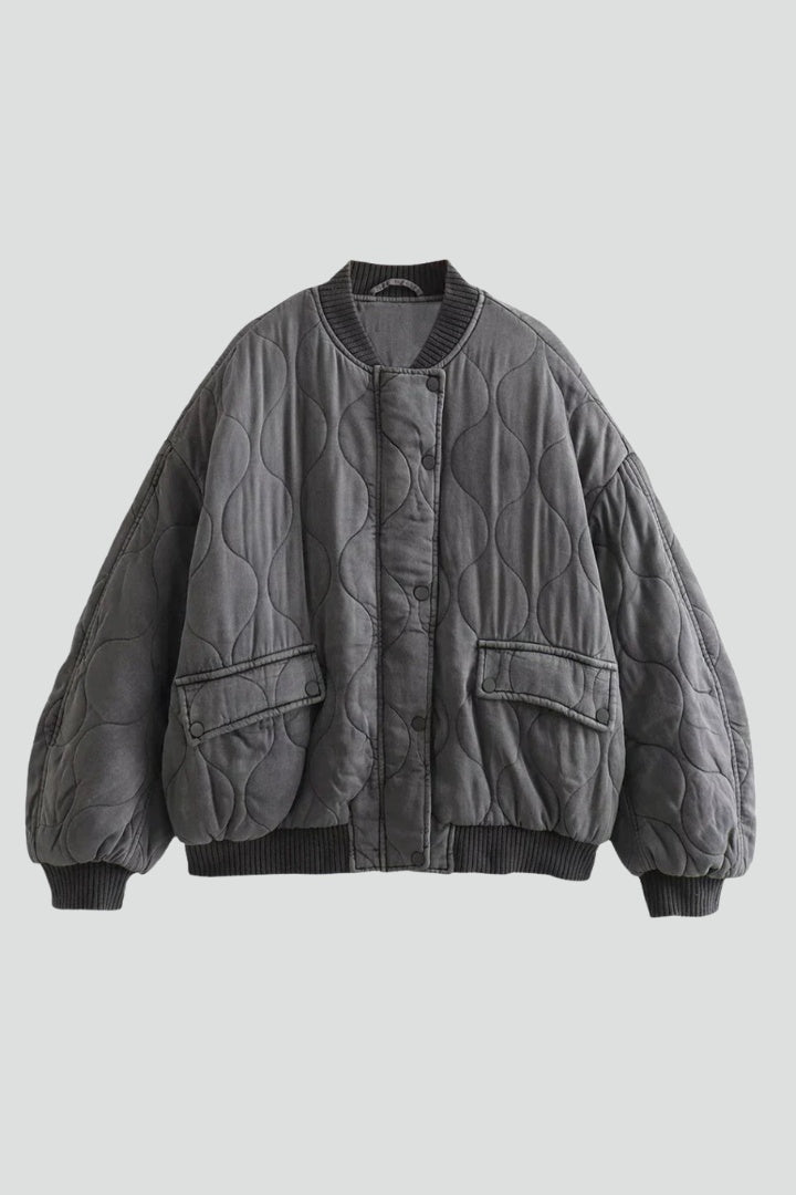 Lola | Chaqueta Bomber Acolchada Mujer Oversize Botones Presión