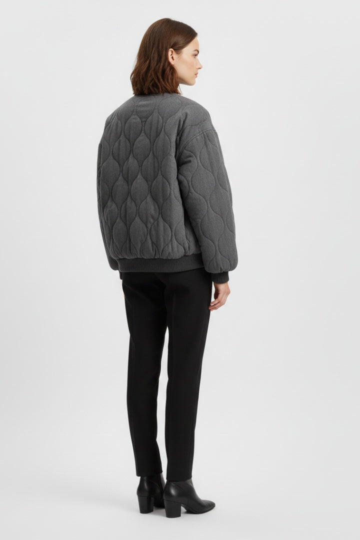 Lola | Chaqueta Bomber Acolchada Mujer Oversize Botones Presión