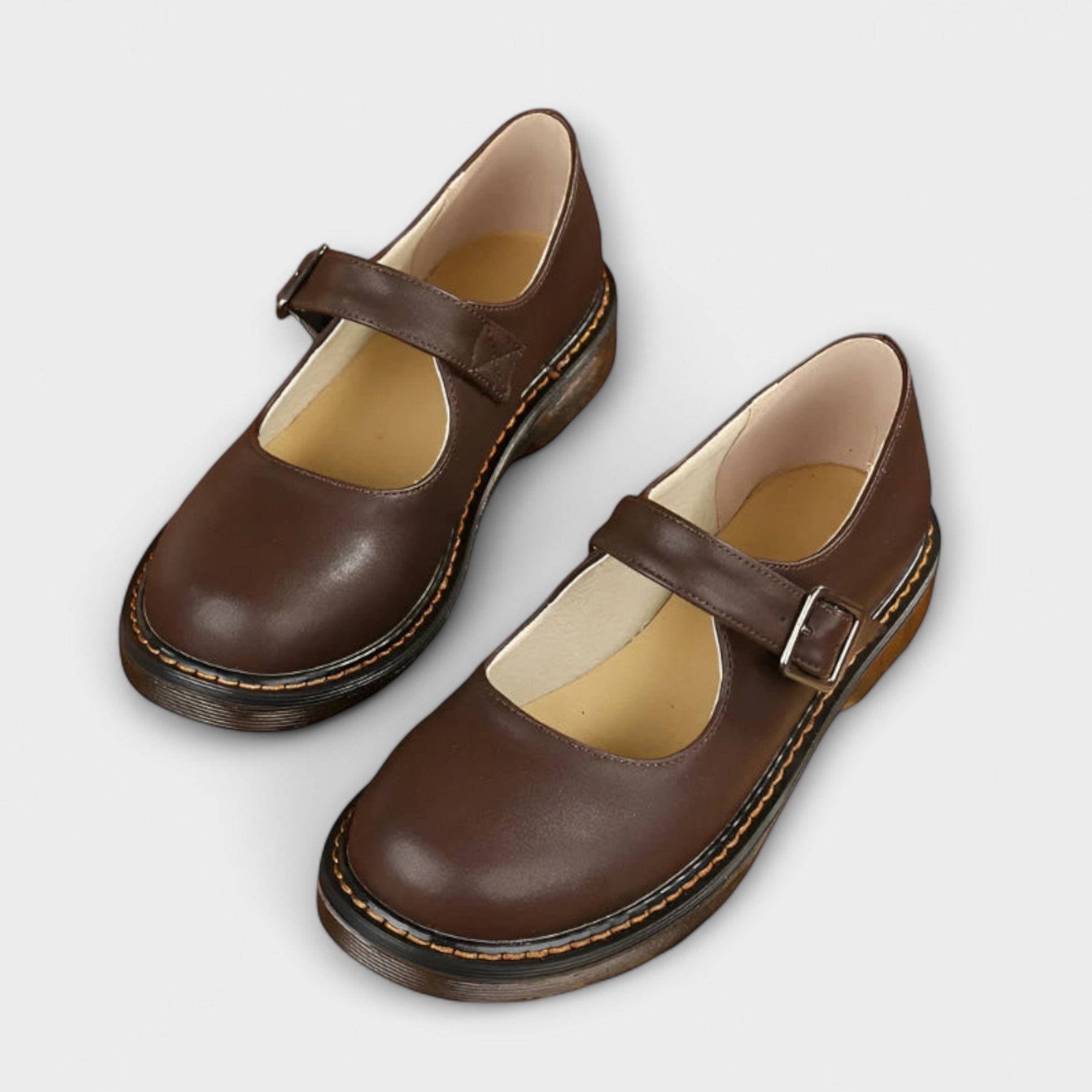 Lola | Mary Jane Shoes Mujer Piel Hebilla Suela Gruesa