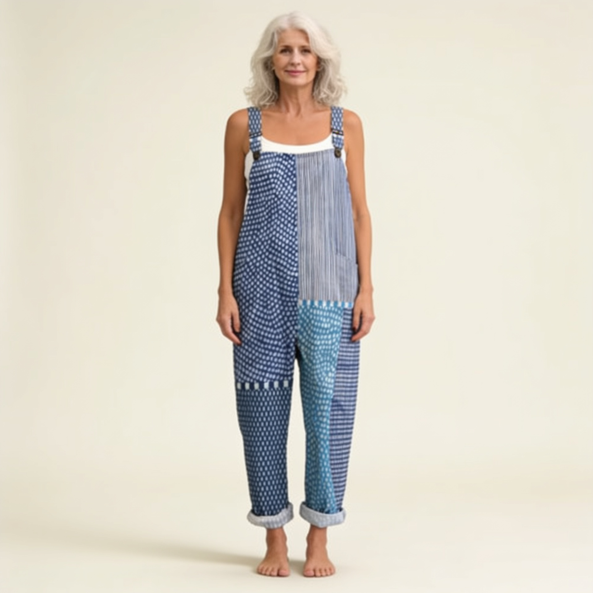 Lola | Mono Largo Patchwork Estampado Geométrico Mujer