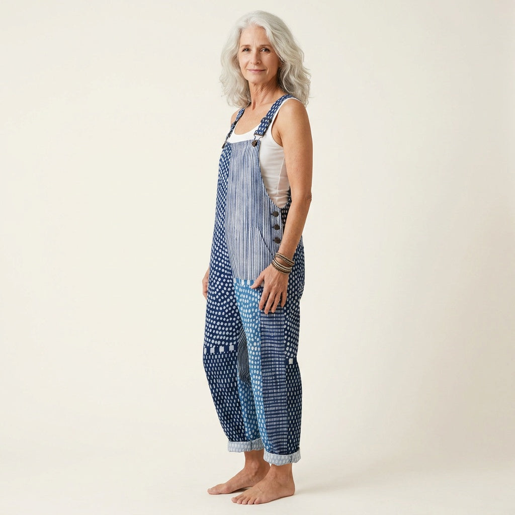 Lola | Mono Largo Patchwork Estampado Geométrico Mujer