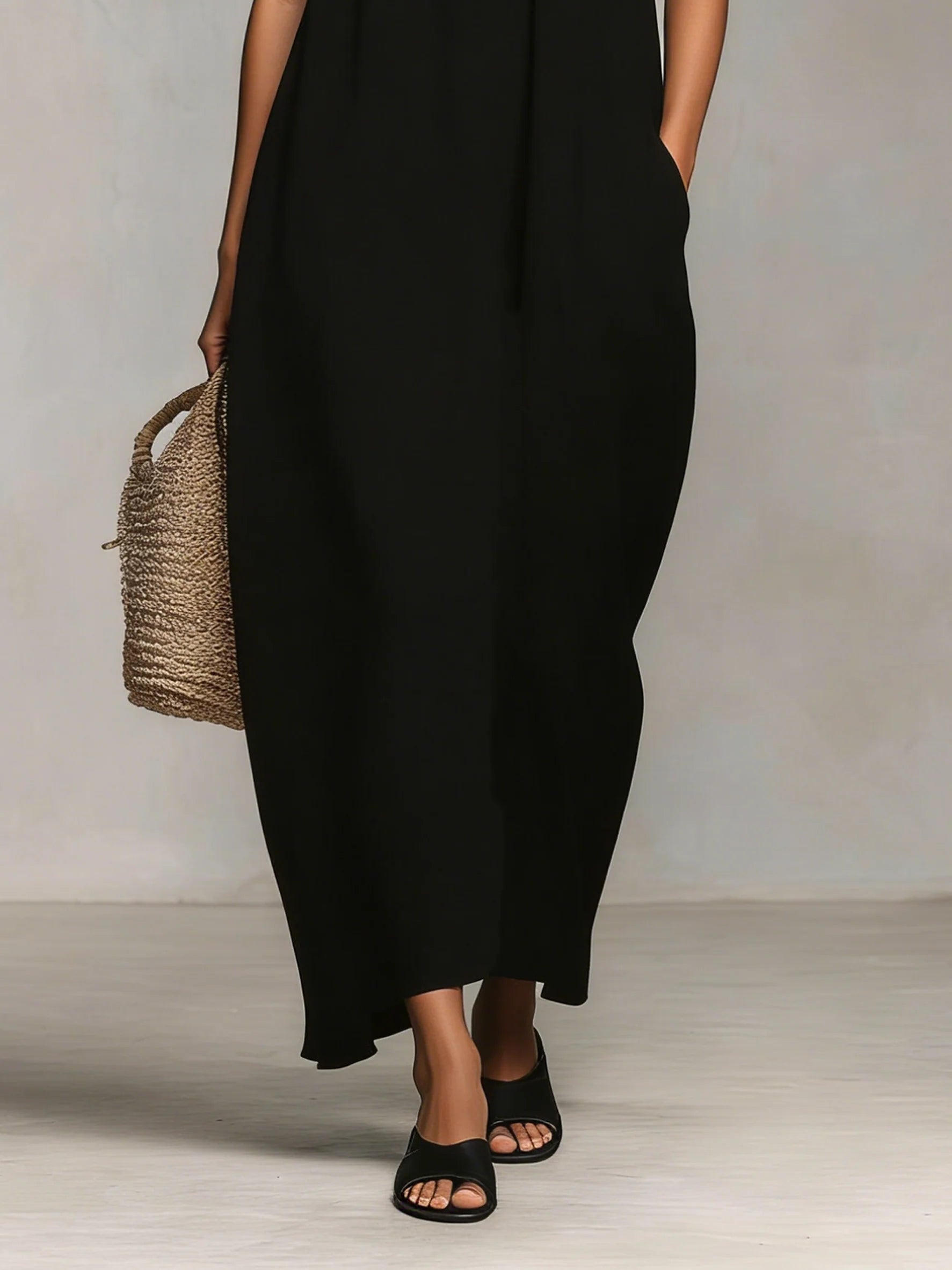 Lola | Vestido Largo Lencero con Volantes Mujer Tirantes