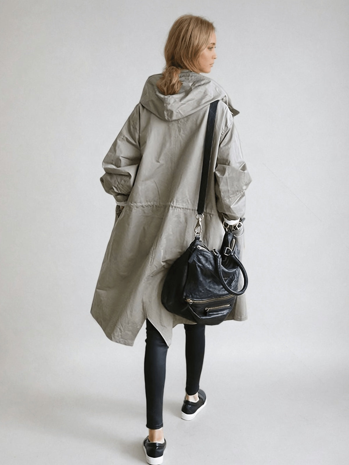 Lorena | Chubasquero Largo Impermeable Mujer con Capucha