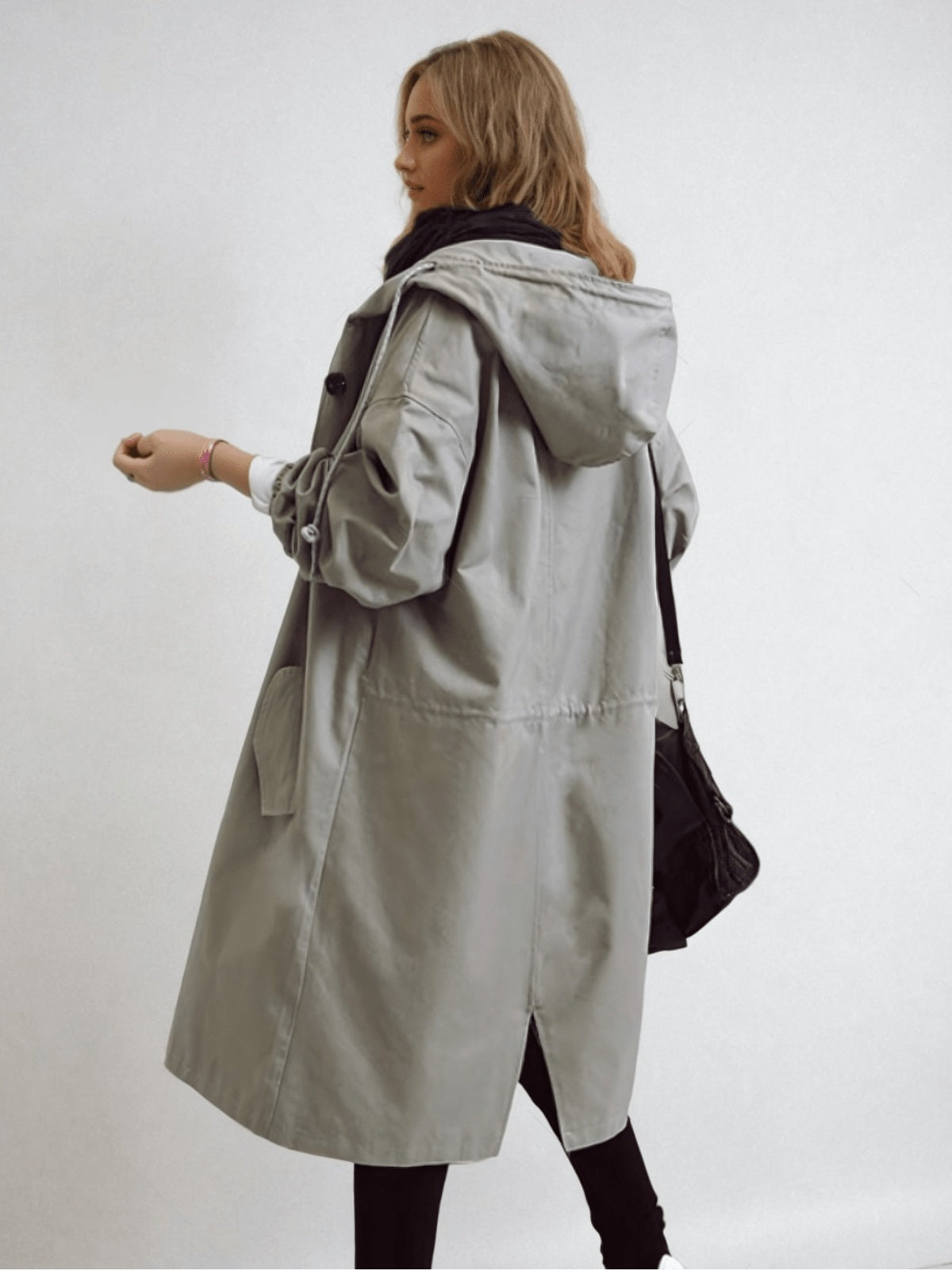 Lorena | Chubasquero Largo Impermeable Mujer con Capucha