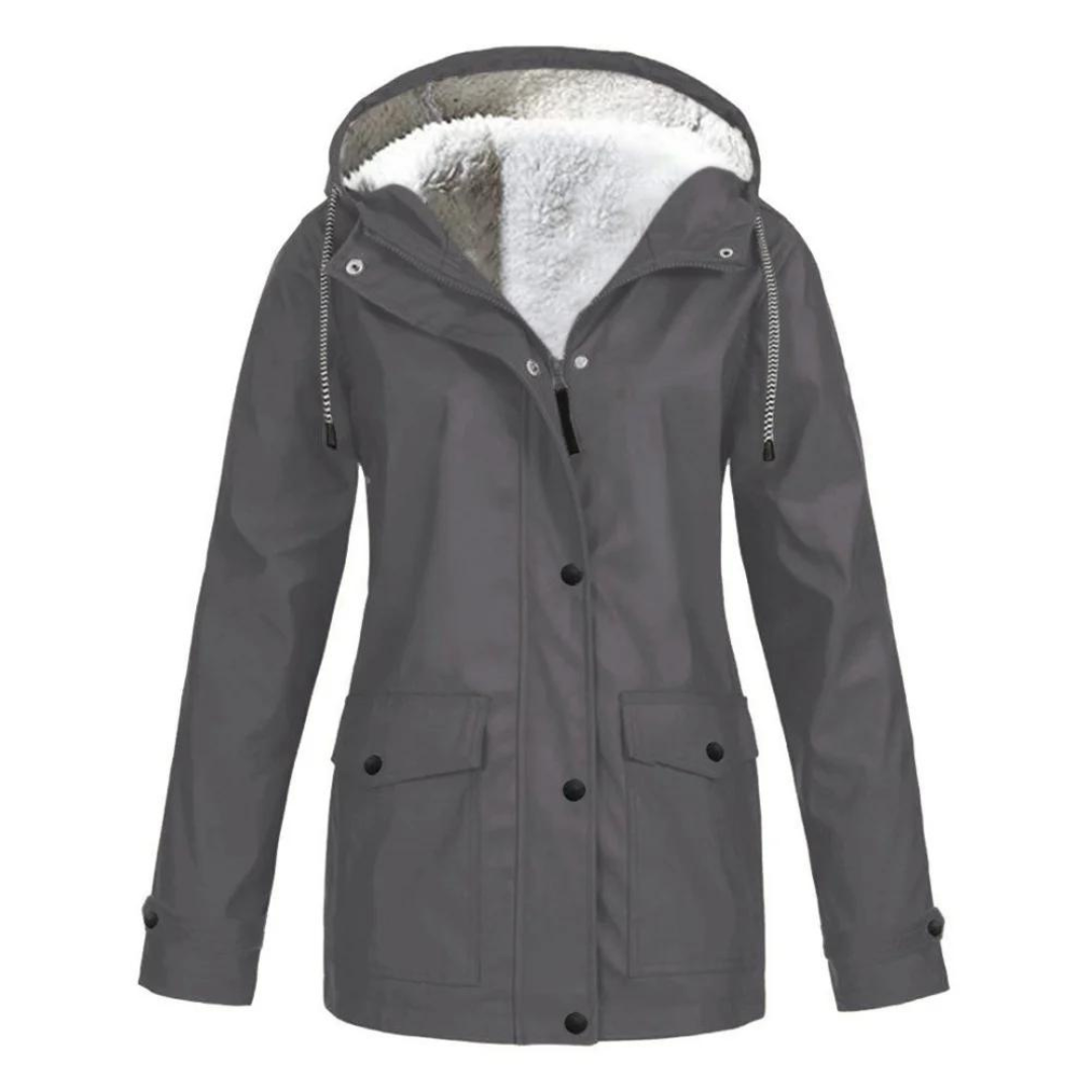 Lourdes | Chubasquero Impermeable con Forro Mujer Capucha Ajustable
