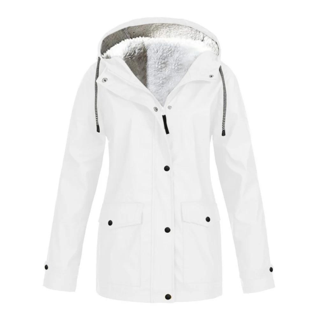 Lourdes | Chubasquero Impermeable con Forro Mujer Capucha Ajustable