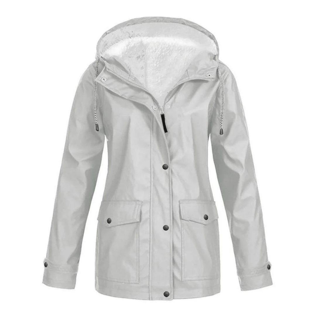 Lourdes | Chubasquero Impermeable con Forro Mujer Capucha Ajustable