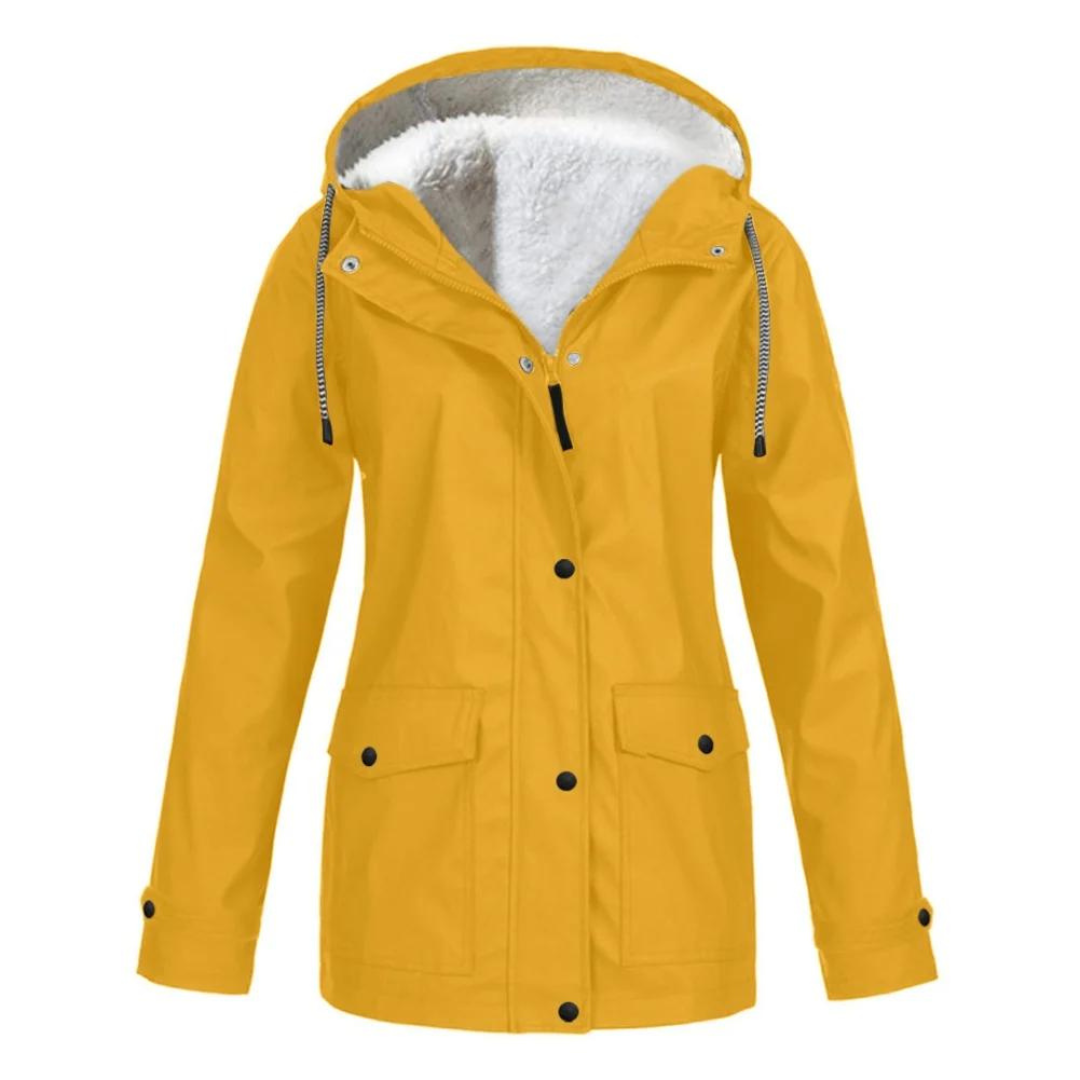 Lourdes | Chubasquero Impermeable con Forro Mujer Capucha Ajustable