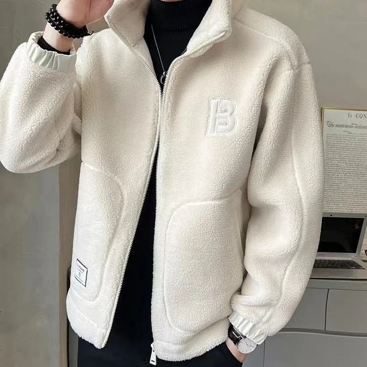 Marcos | Chaqueta de Borreguito Hombre Invierno con Capucha Cremallera