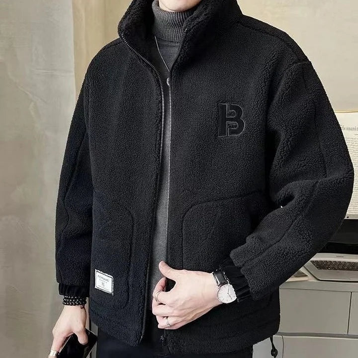 Marcos | Chaqueta de Borreguito Hombre Invierno con Capucha Cremallera