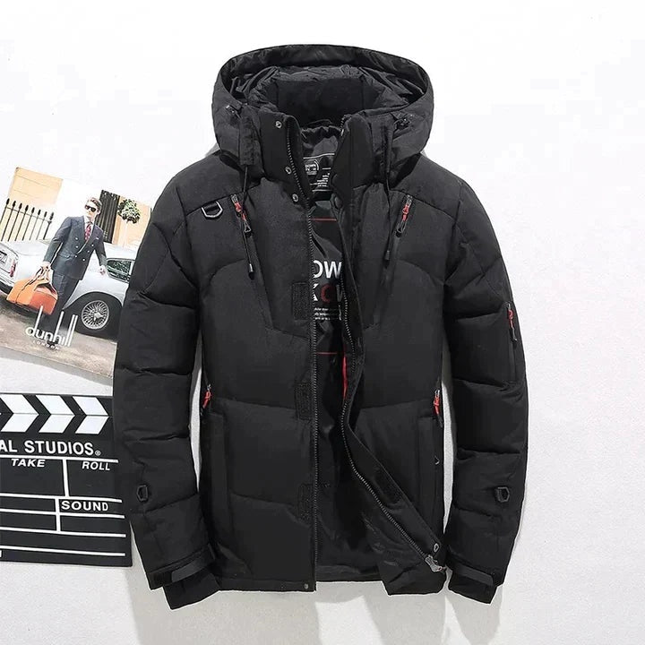 Marcos | Chaqueta de Plumas Hombre con Capucha Múltiples Bolsillos