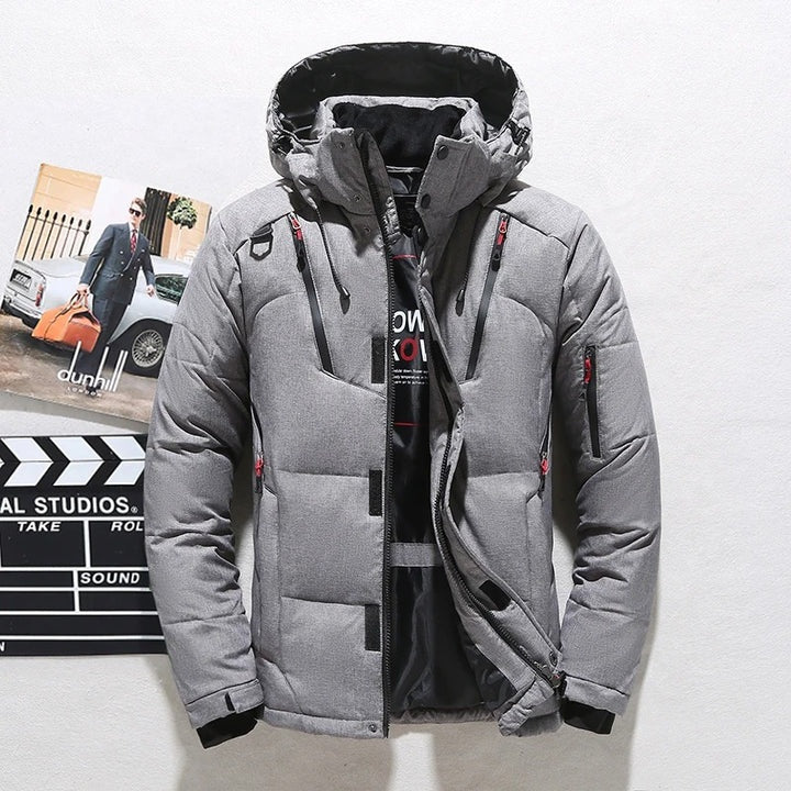 Marcos | Chaqueta de Plumas Hombre con Capucha Múltiples Bolsillos
