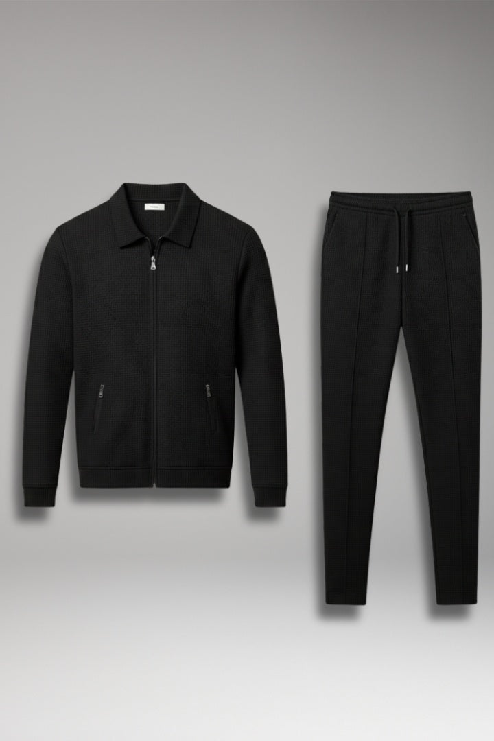 Marcos | Conjunto Chándal Deportivo Hombre Textura Waffle Cremallera