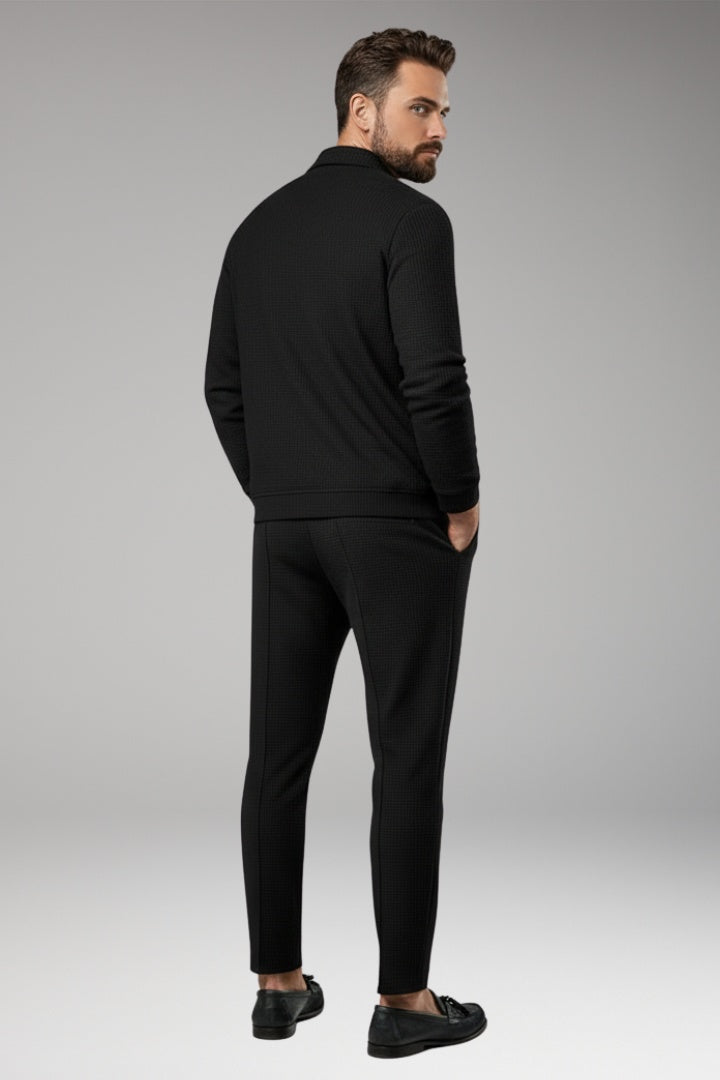 Marcos | Conjunto Chándal Deportivo Hombre Textura Waffle Cremallera