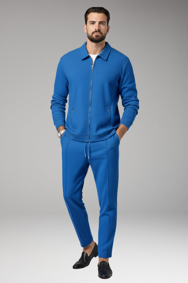 Marcos | Conjunto Chándal Deportivo Hombre Textura Waffle Cremallera