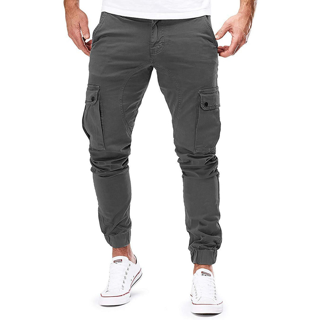 Marcos | Pantalón Deportivo Cargo Hombre Cintura Elástica Bolsillos