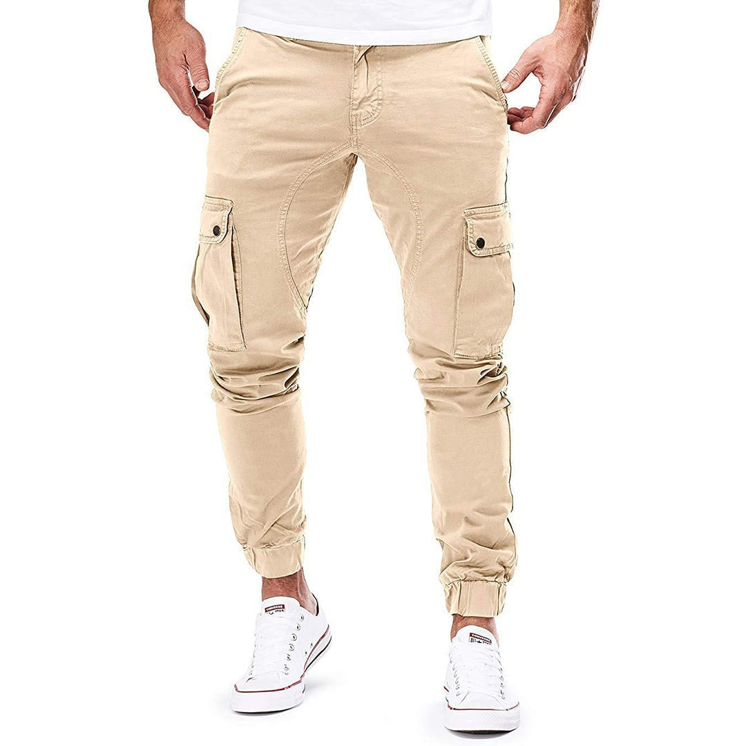 Marcos | Pantalón Deportivo Cargo Hombre Cintura Elástica Bolsillos