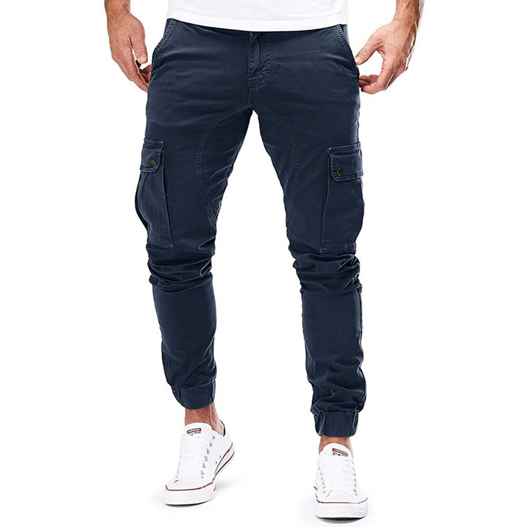Marcos | Pantalón Deportivo Cargo Hombre Cintura Elástica Bolsillos