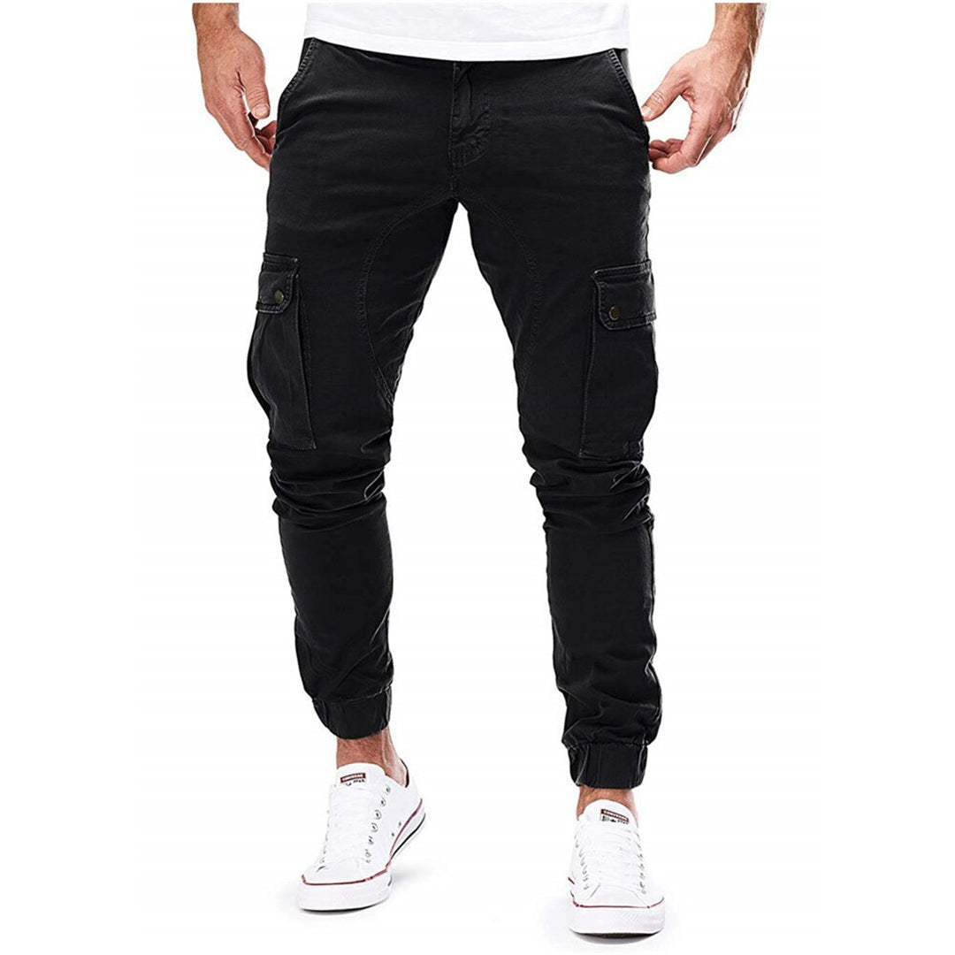 Marcos | Pantalón Deportivo Cargo Hombre Cintura Elástica Bolsillos