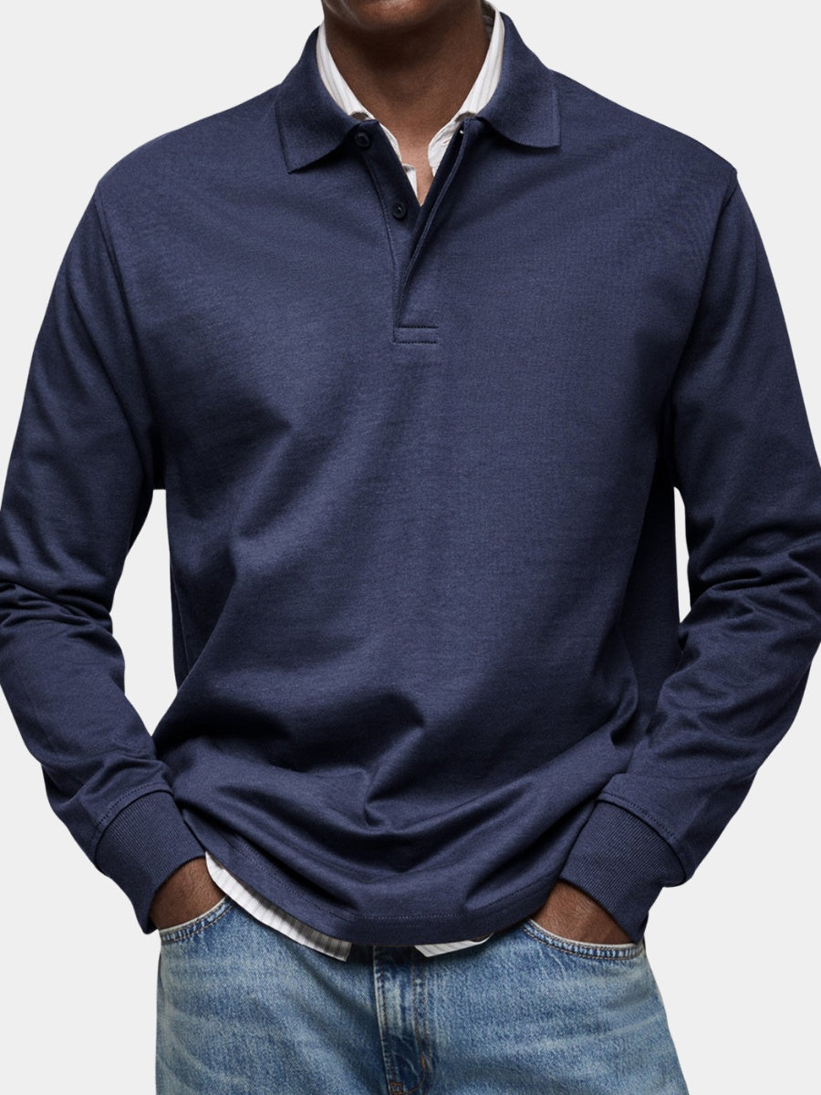 Marcos | Polo de Manga Larga Hombre Cuello Polo