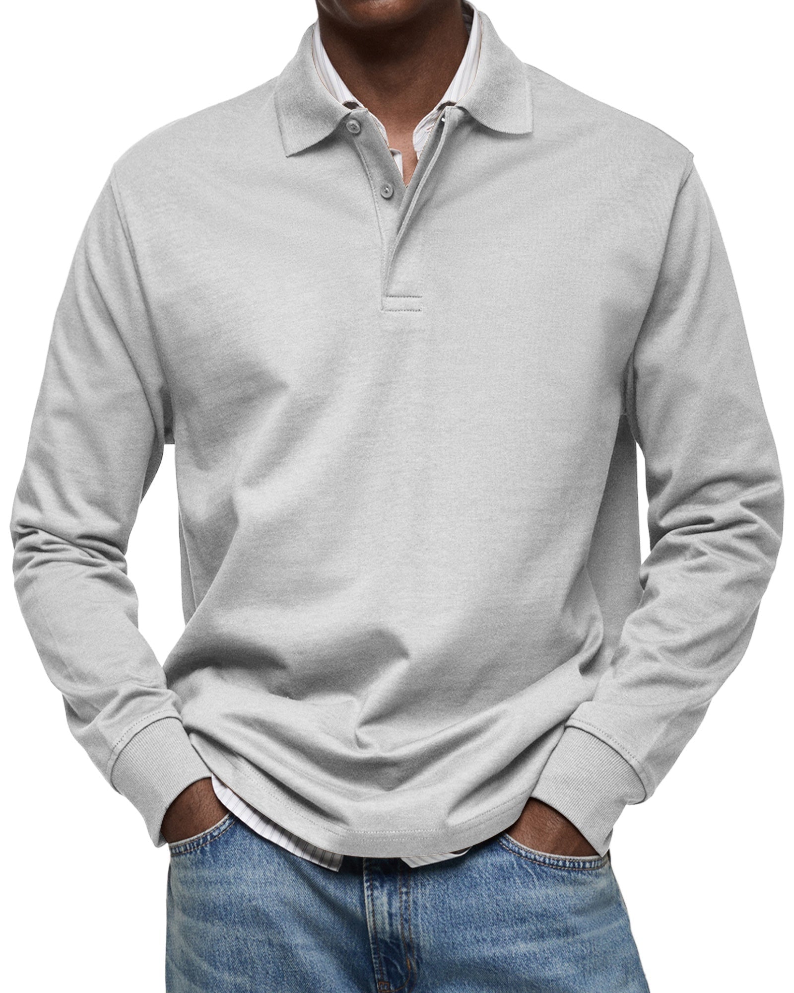 Marcos | Polo de Manga Larga Hombre Cuello Polo