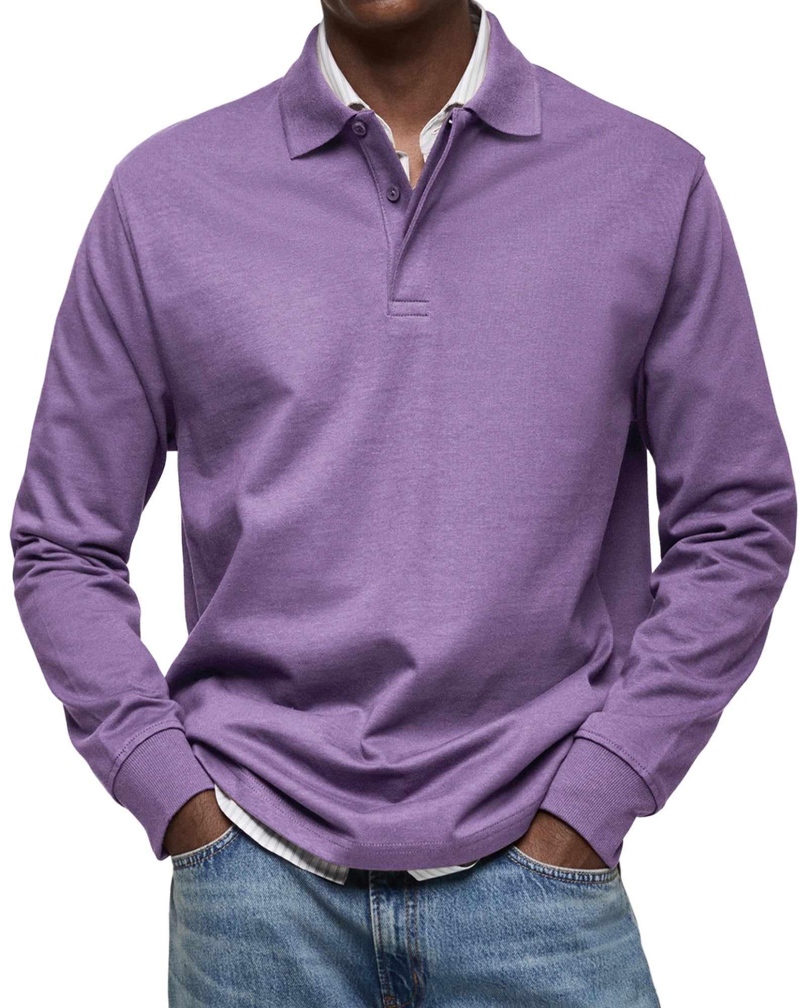 Marcos | Polo de Manga Larga Hombre Cuello Polo
