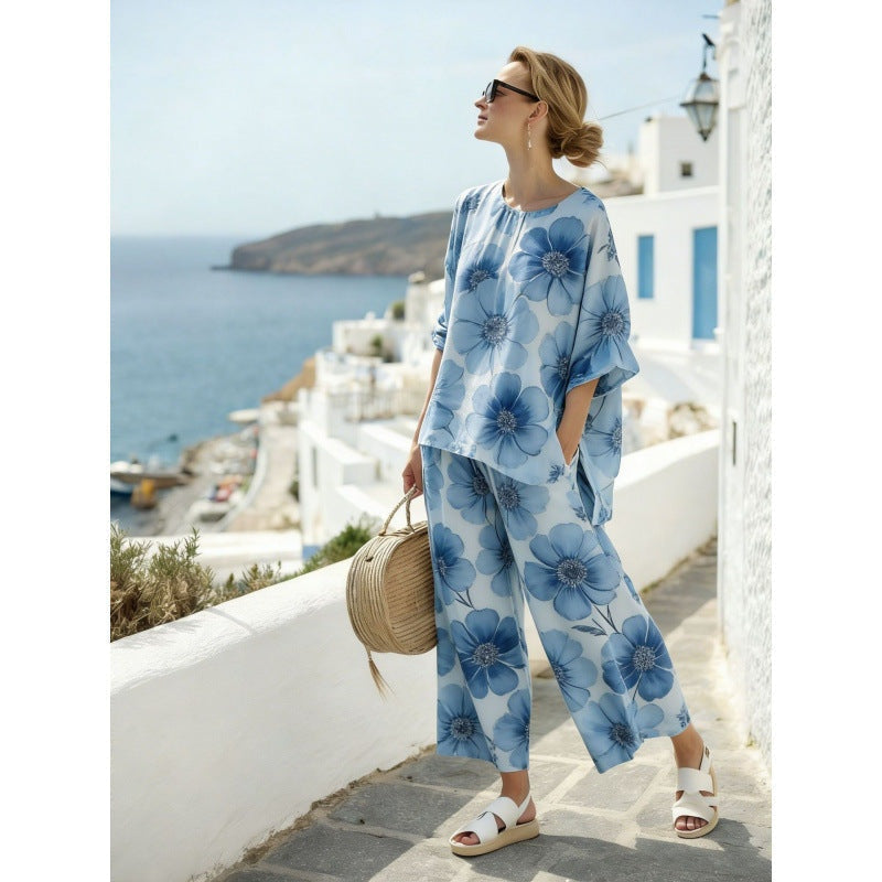 Marina | Conjunto de Dos Piezas Tie Dye Mujer Holgado