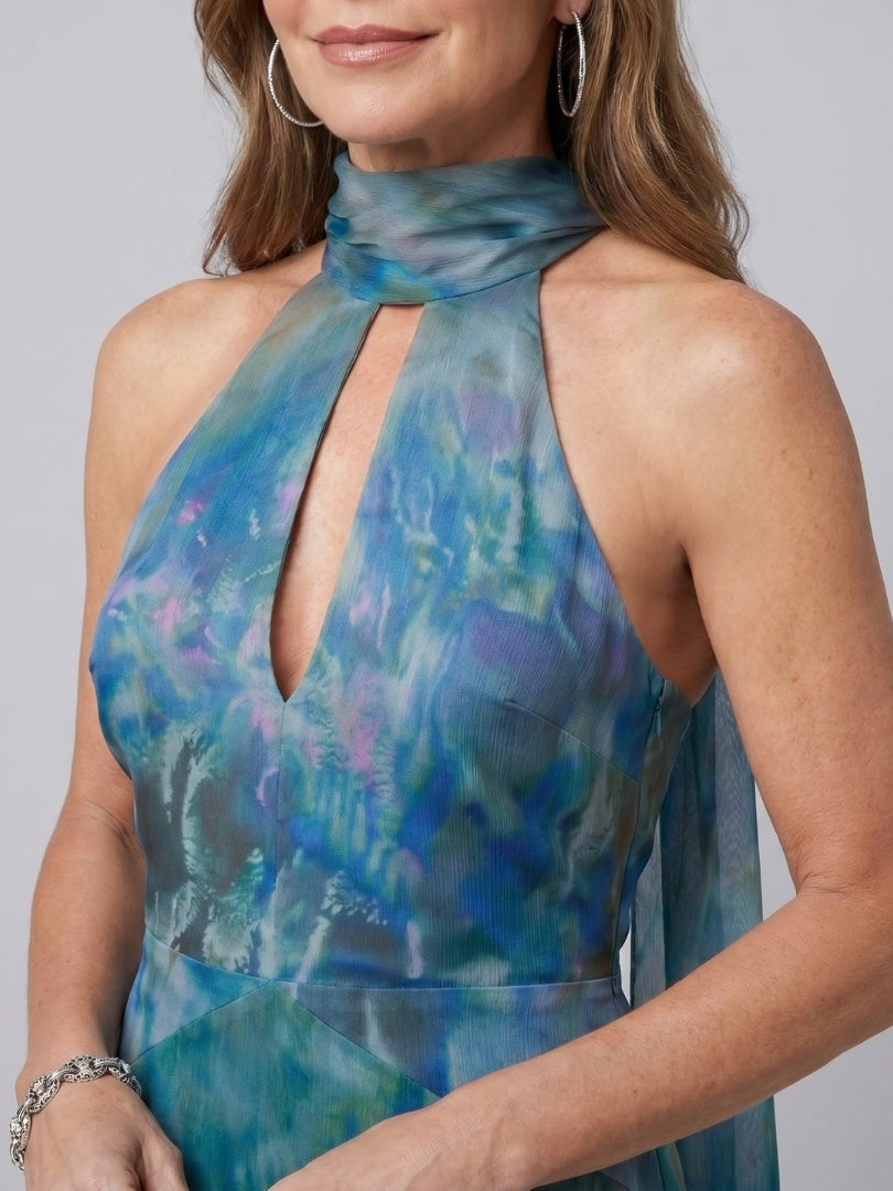 Marisol | Vestido Largo de Gala Halter Mujer Abertura Frontal