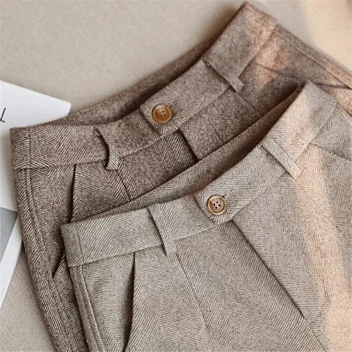 Martí | Pantalones de Vestir Hombre Espiga Corte Recto