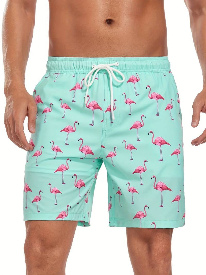 Mateo | Bañador de Hombre Estampado Flamencos Cordón Ajustable