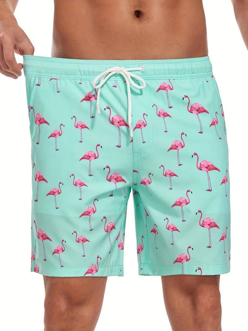 Mateo | Bañador de Hombre Estampado Flamencos Cordón Ajustable