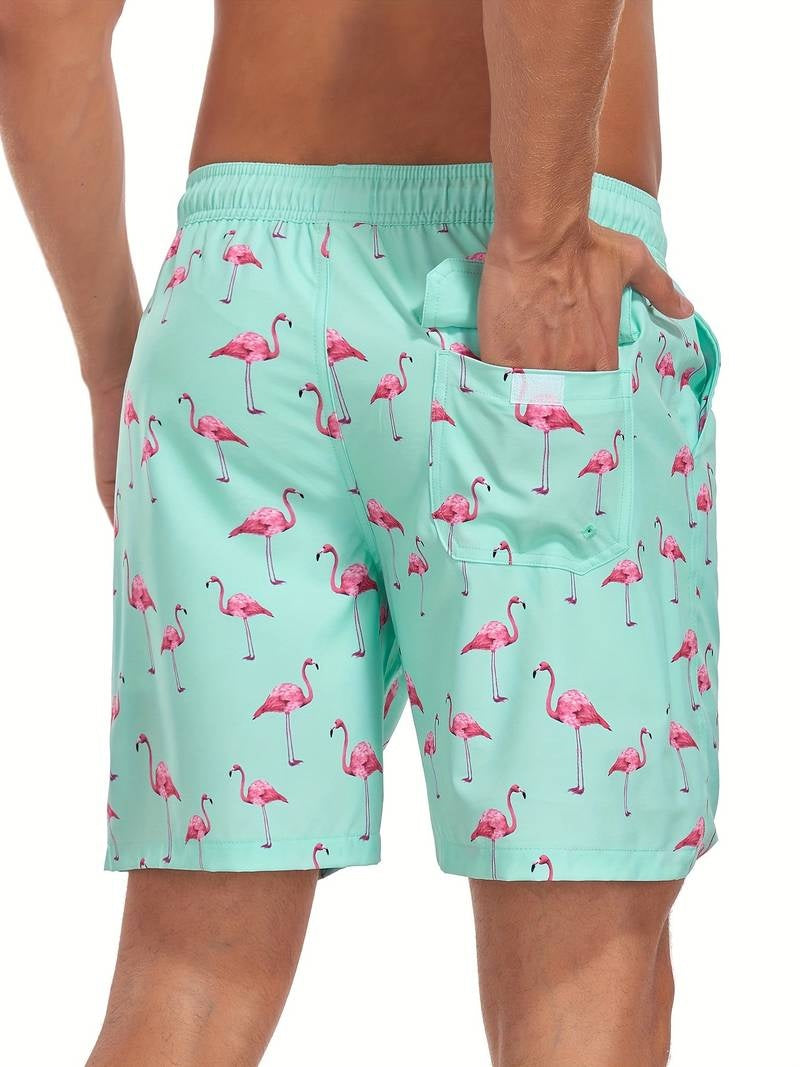 Mateo | Bañador de Hombre Estampado Flamencos Cordón Ajustable