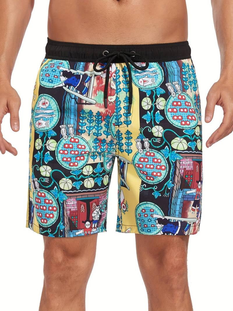 Mateo | Bañador de Hombre Estampado Flamencos Cordón Ajustable