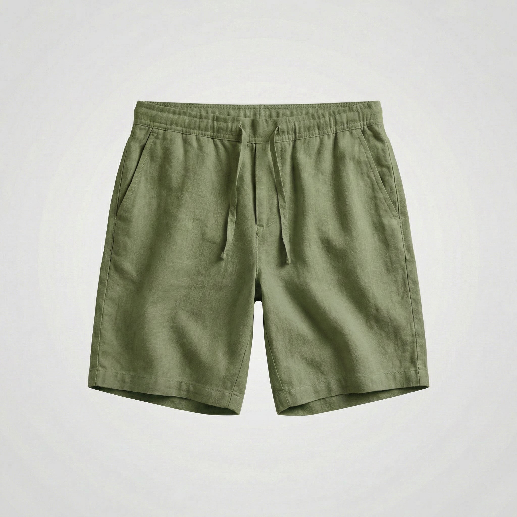 Mateo | Bermudas de Lino Hombre Cintura Elástica Cordón