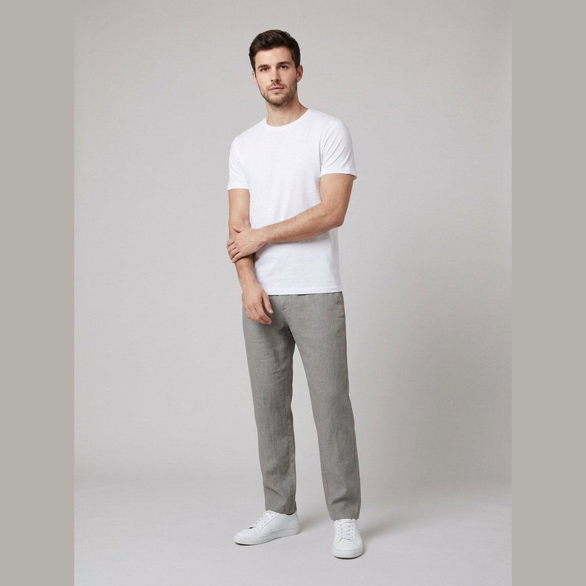Mateo | Pantalón de Lino de Pinzas Hombre Corte Relajado