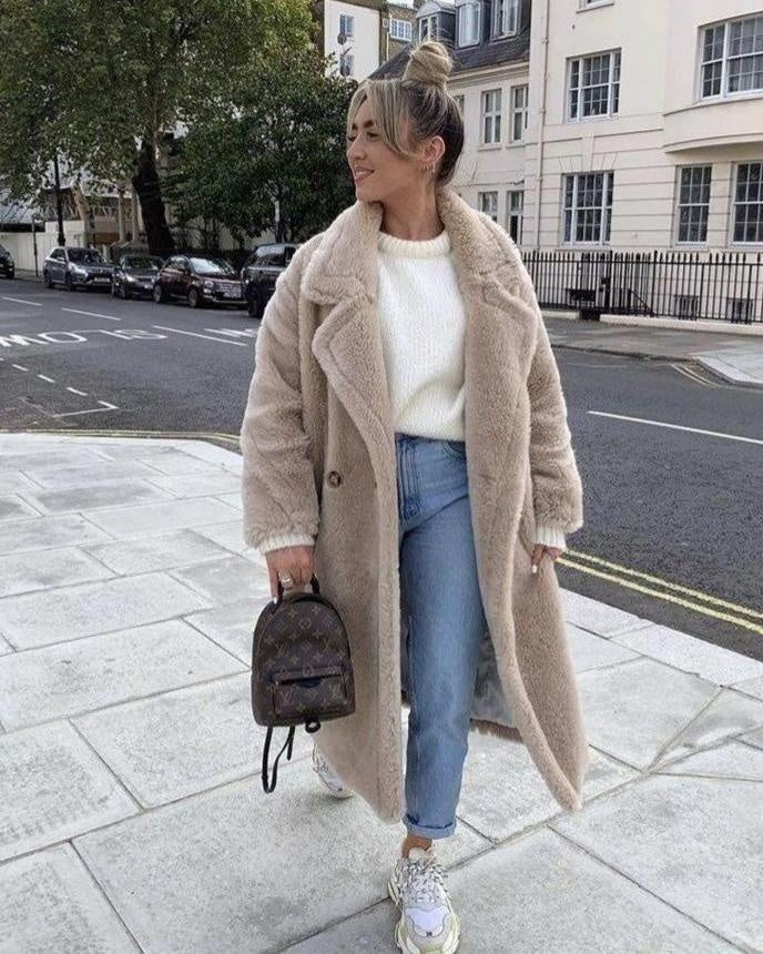 Mencía | Abrigo de Borreguito Largo Mujer Oversize
