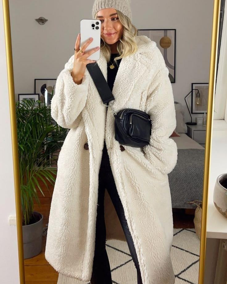 Mencía | Abrigo de Borreguito Largo Mujer Oversize