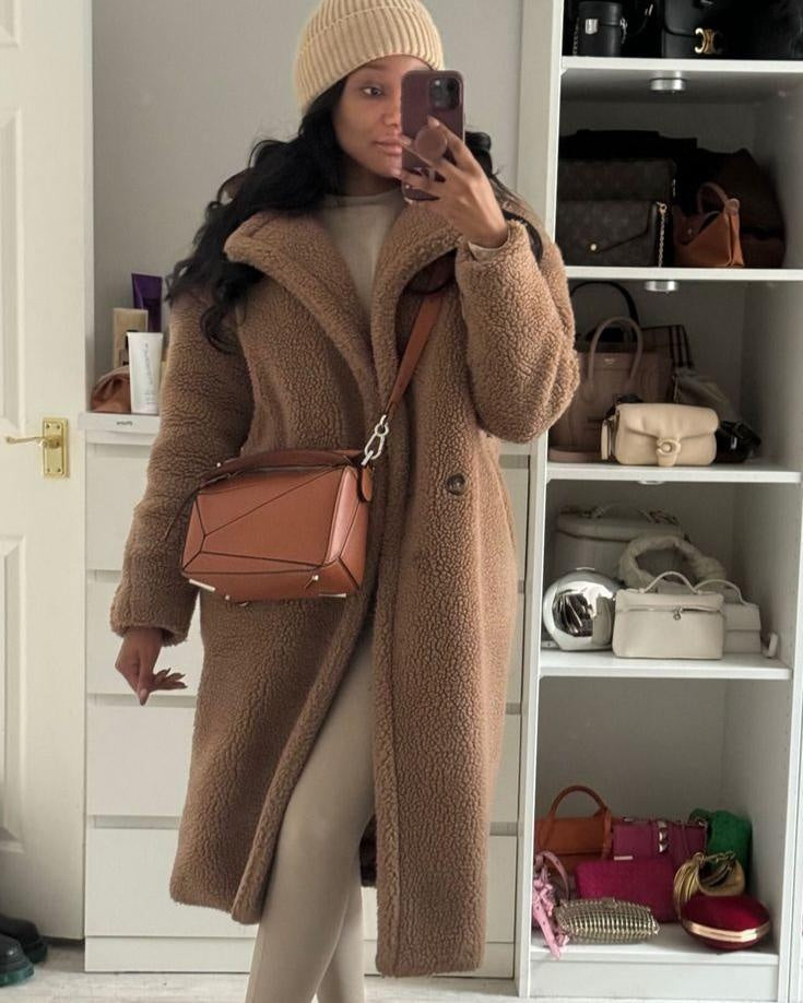 Mencía | Abrigo de Borreguito Largo Mujer Oversize