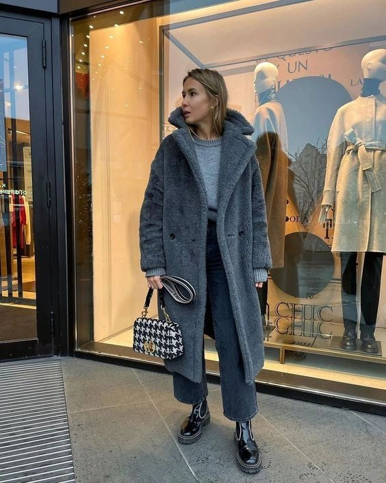 Mencía | Abrigo de Borreguito Largo Mujer Oversize